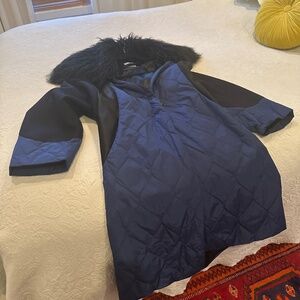 Dries Van Noten Coat down and fur runway